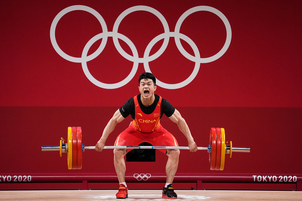男子举重 73 公斤级 金牌 (石智勇)